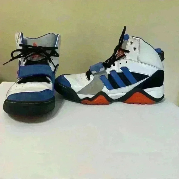 Mens Adidas Streetball 1.5 G99873 Basketball Leather White/Blue/Orange Size 11 - Picture 10 of 12